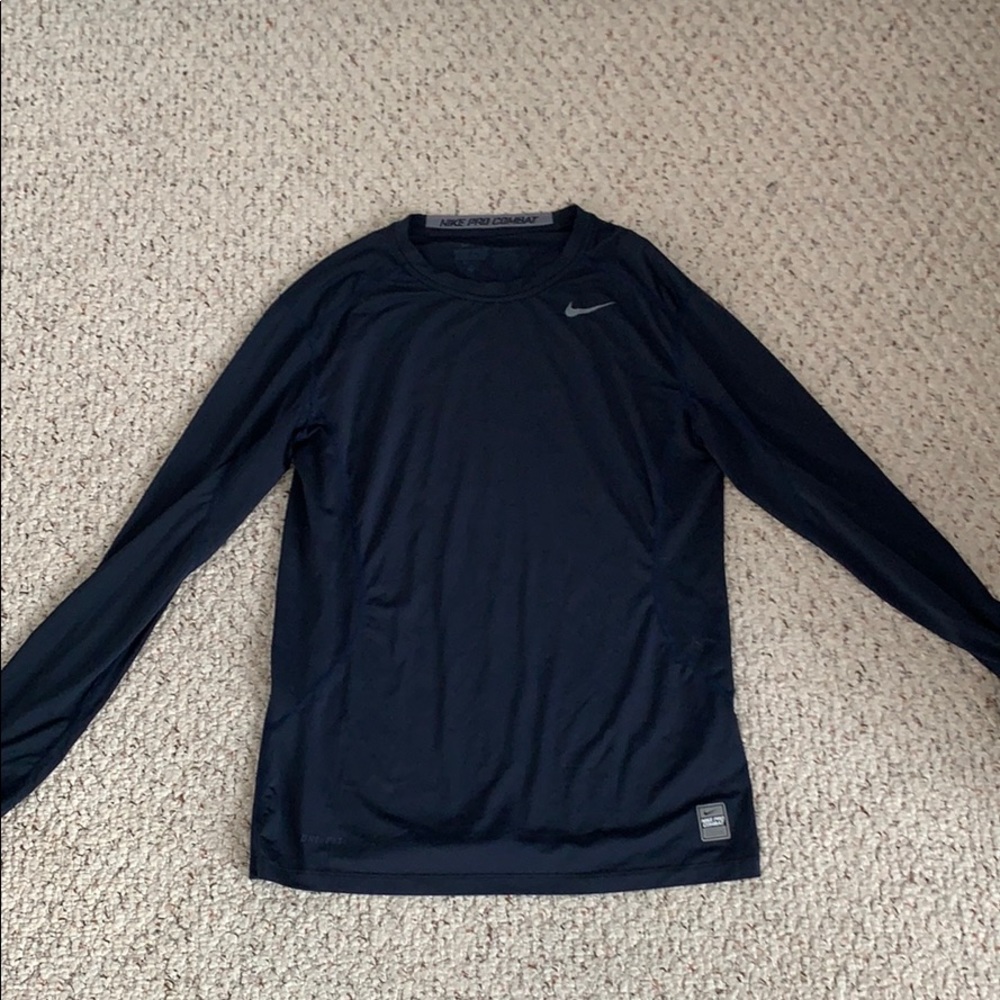 Medium Nike Dark Blue Pro Combat Athletic Shirt